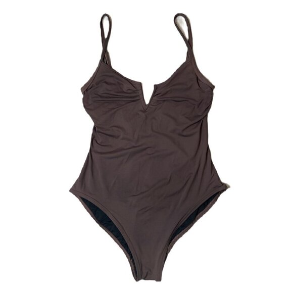 Vince Camuto Plum Colored One Piece Swim Suit Size 12 - Picture 1 of 5